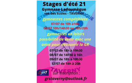 Stage d'été juillet 2021
