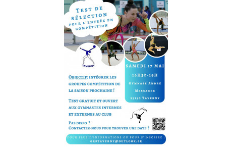 Après-midi Tests pour intégrer les cours compétitifs en 2025-2026