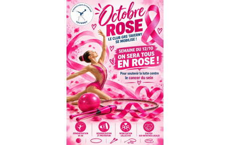 Octobre Rose. La semaine du 12 octobre au 17, nous serons tous en rose.